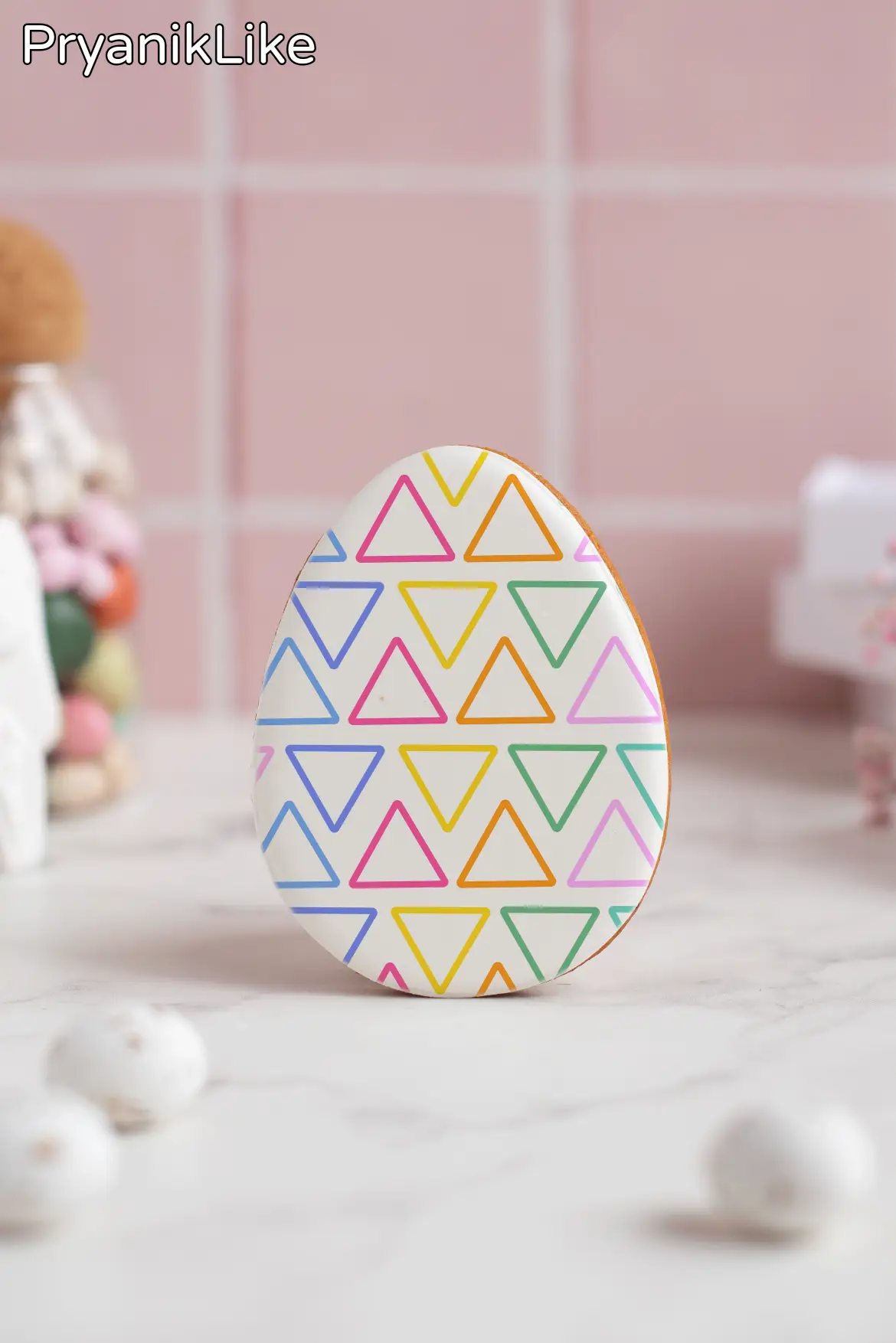 Пряник Пасхальное яйцо (гжель и геометрия)